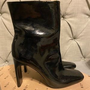 Black Snake Print Boots